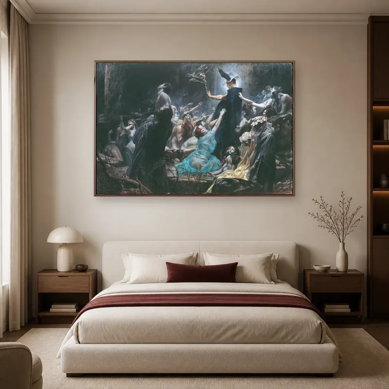 The Souls of Acheron Classical Fine Art Print — espresso room mockup