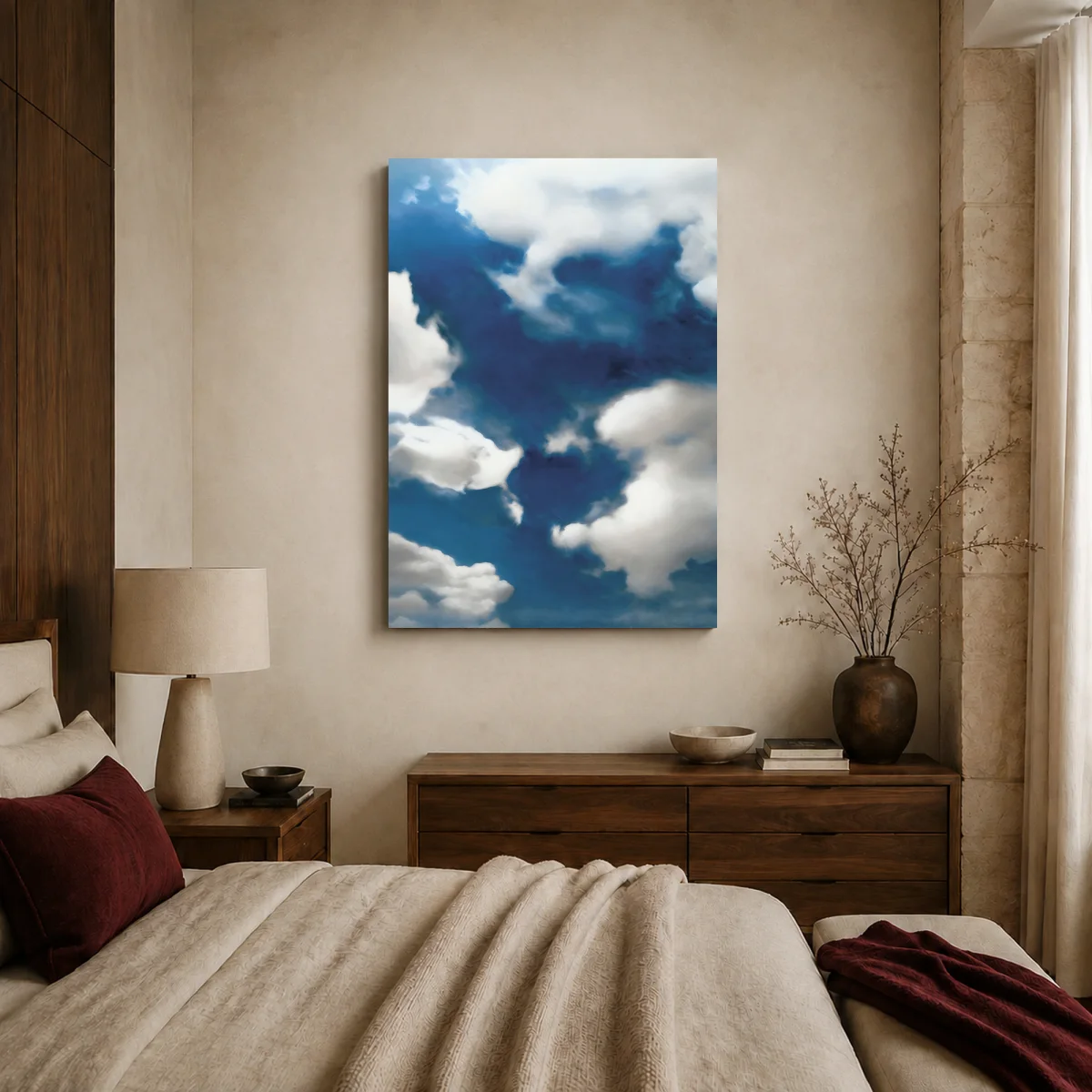 Celestial Blue Expanse Canvas Print — canvas 1 room mockup