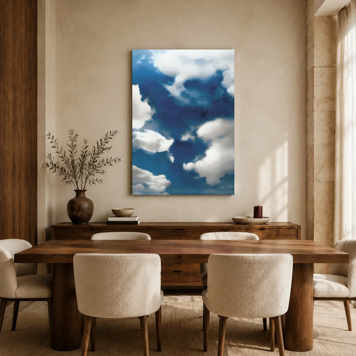 Celestial Blue Expanse Canvas Print — canvas 2 room mockup