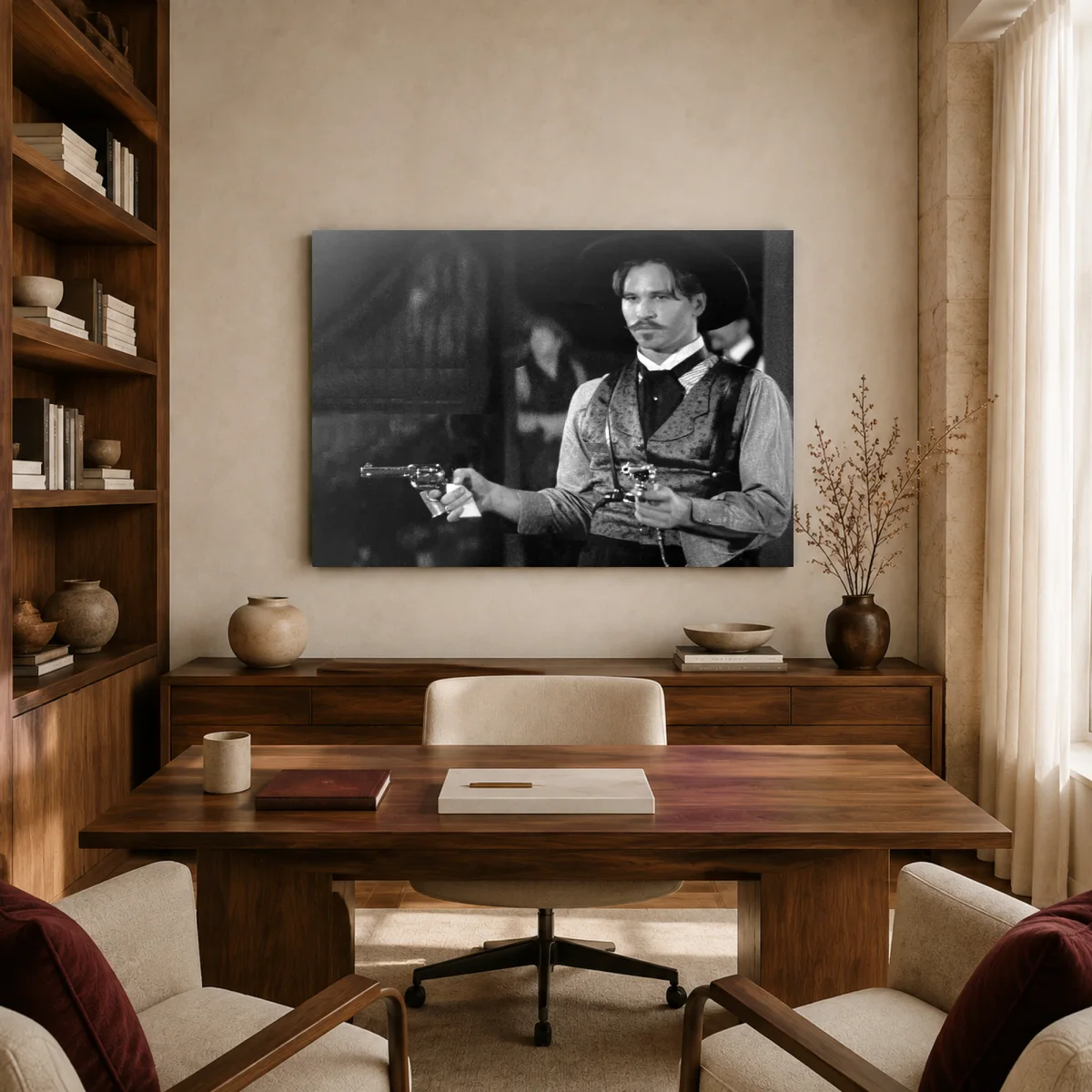Doc Holliday Tombstone Movie Canvas Wall Art — canvas 1 room mockup