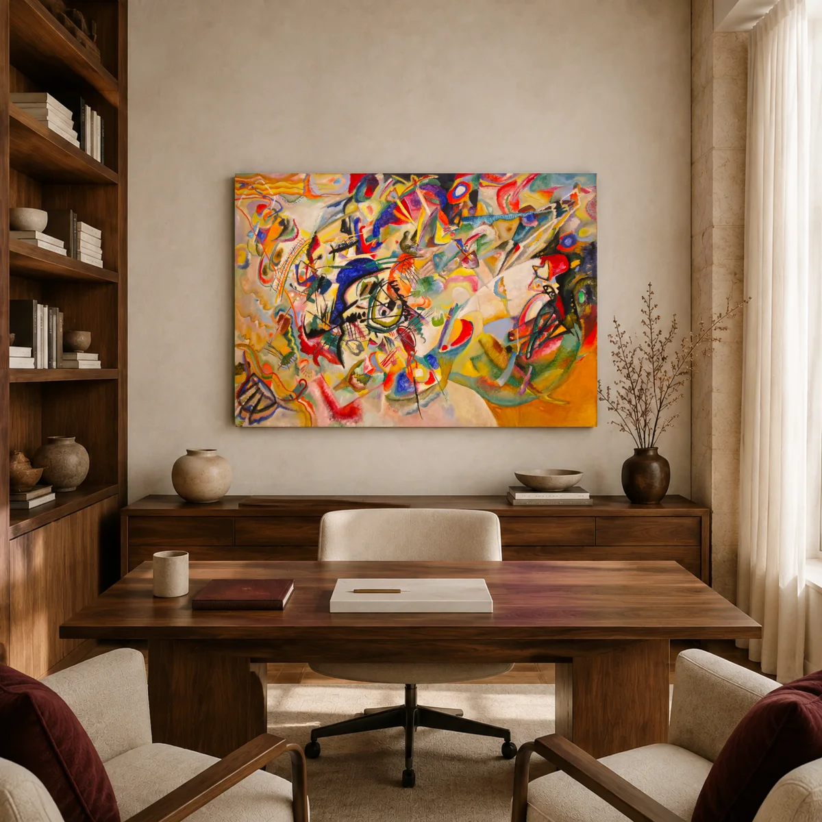 Composition VII Canvas Print by Wassily Kandinsky — canvas 1 room mockup